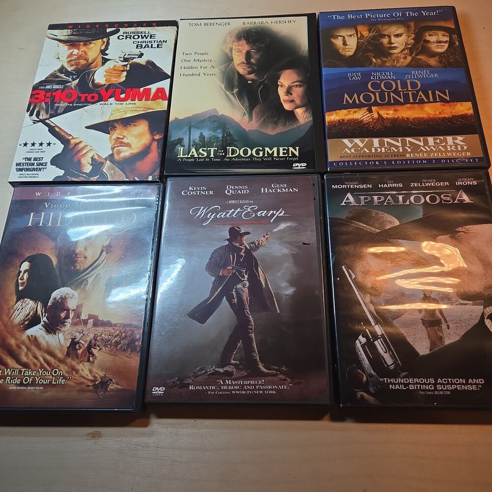 6 Western Themed DVD's